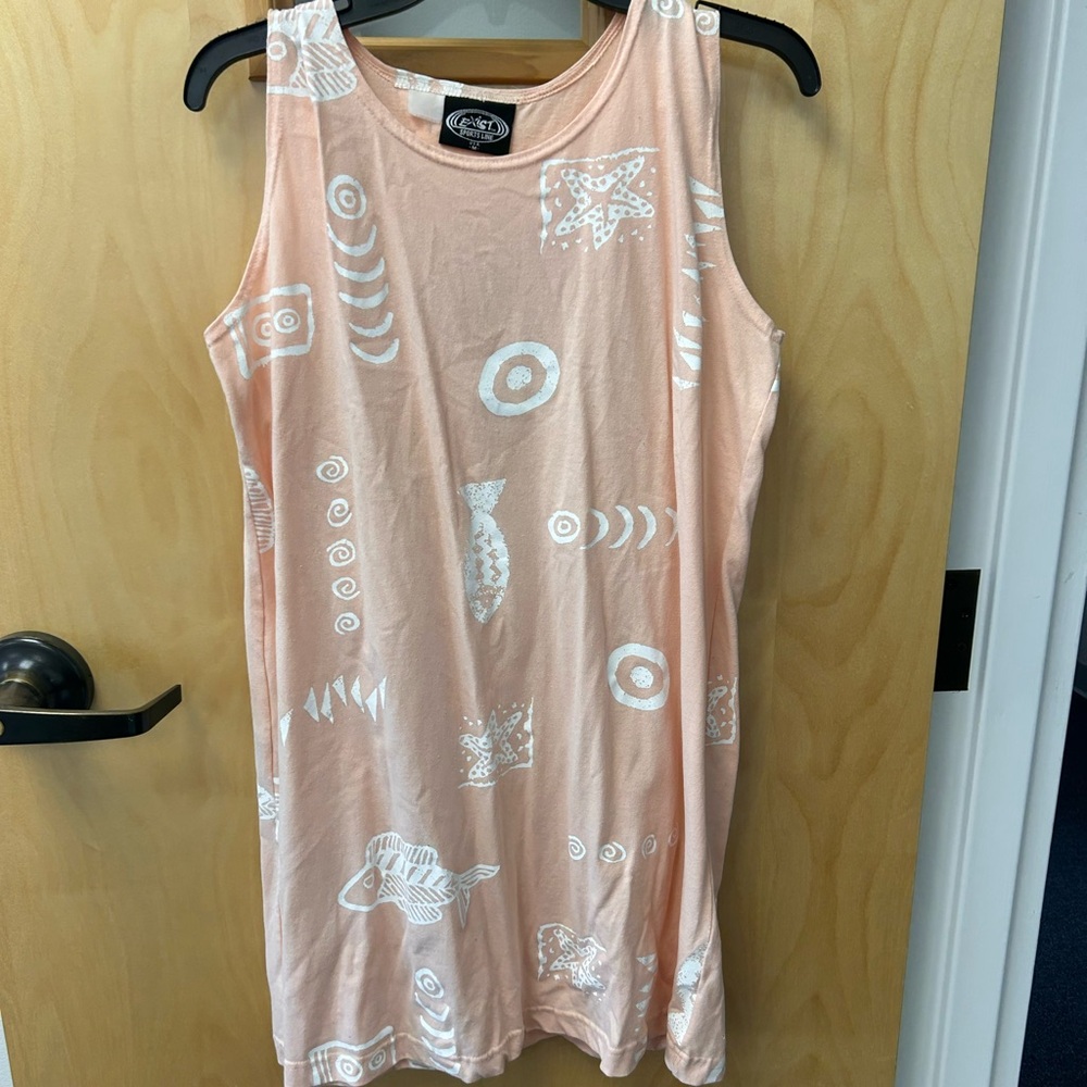 Exist peach beach dress starfish fish print size medium